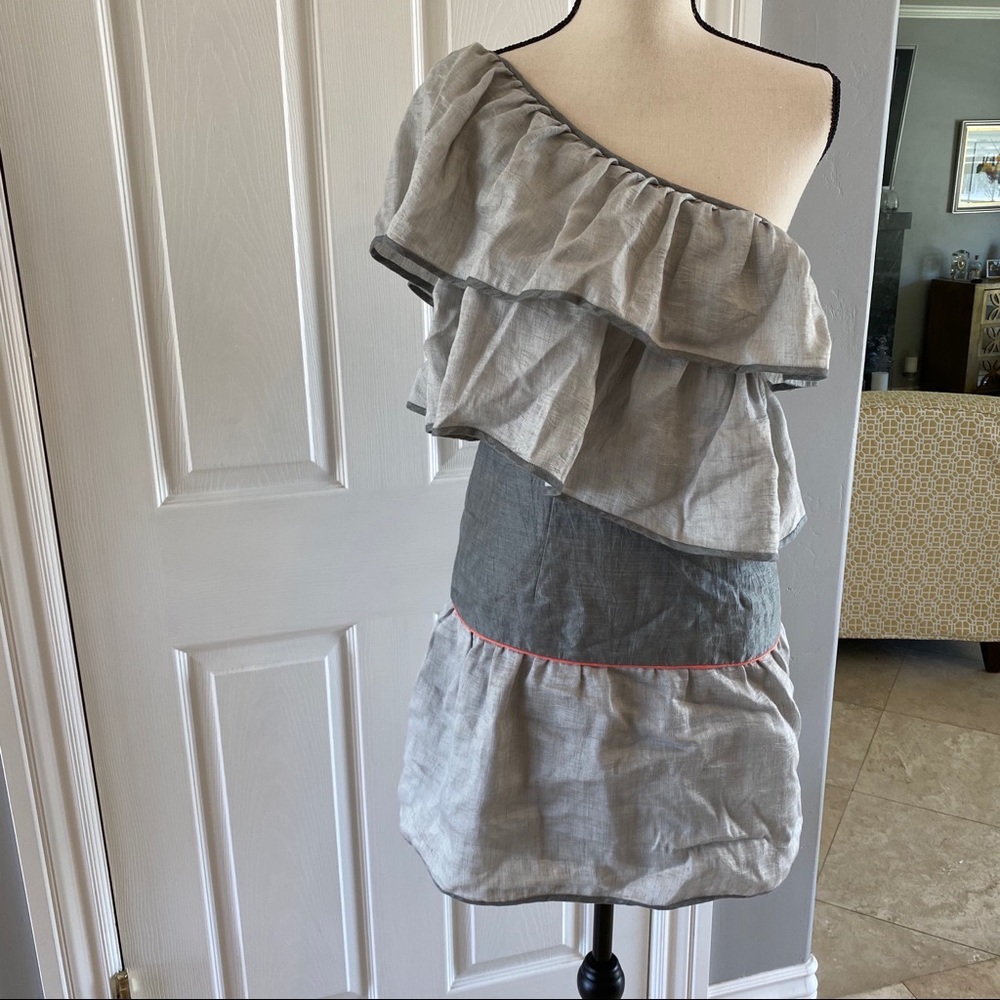 Thread Social One Shoulder Ruffle Dress Size 6